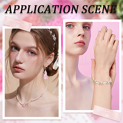 DIYファインディングキット  ガラス＆アクリルビーズを含む  ピンク  D：1.5~6x1.5~3mm  穴：0.5~1mm&nbsp;DIY-PA0001-90D