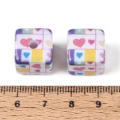 Laser & Printed Opaque Acrylic Beads&nbsp;LS-OACR-N155-07A