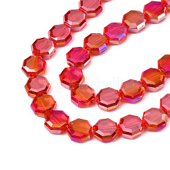 Electroplate Transparent Glass Beads Strands&nbsp;EGLA-N002-27-C02
