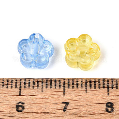 透明なアクリルビーズ  花  ミックスカラー  8x8.5x3.5mm  穴：1.5mm  約3330個/500g&nbsp;OACR-N150-43