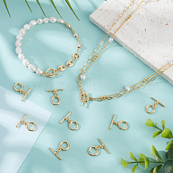 12Pcs Brass Toggle Clasps&nbsp;KK-BC0015-43G