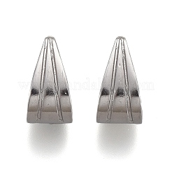 変色しにくい304ステンレススチールのスナップオンベイル  ステンレス鋼色  8x6x1.5~4.5mm  内径：5.5x5mm&nbsp;STAS-P249-07P