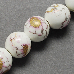 Handmade Printed Porcelain Beads&nbsp;X-PORC-Q199-16mm-02