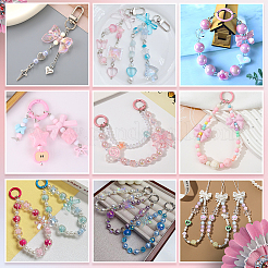 160 個 16 スタイル混合スタイルアクリルビーズ  混合図形  ピンク  9~25x10~34x5.5~14.5mm  穴：1~3.5mm  10個/スタイル&nbsp;OACR-PA0001-77E