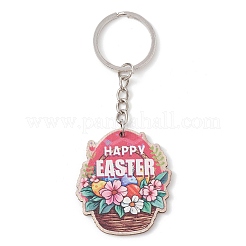 8Pcs 8 Styles Easter Wooden Keychains&nbsp;KEYC-JKC00719