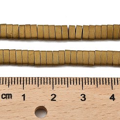 Electroplated Frosted Non-magnetic Synthetic Hematite Beads Strands&nbsp;G-G089-A01-04