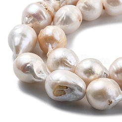 Natural Nucleated Pearl Beads Strands&nbsp;PEAR-B004-15B-02B