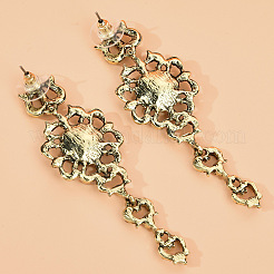 Alloy Rhinestone Flower Dangle Stud Earrings&nbsp;FS-WG41572-02