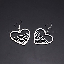 304 Stainless Steel Dangle Earrings&nbsp;WG77F58-01