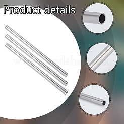 304ステンレス鋼パイプ3本  ステンレス鋼色  307x16mm  内径：13mm&nbsp;DIY-GA0009-30