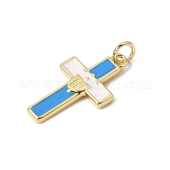 Brass Enamel Pendants&nbsp;KK-CBAA41C-02G