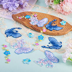 12Pcs 4 Styles Polyester Computerized Embroidery Cloth Iron on/Sew on Patches&nbsp;PATC-TA0001-43