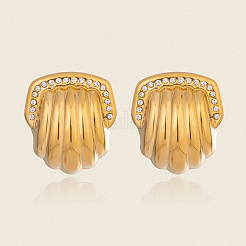 304 Stainless Steel Stripe Stud Earrings&nbsp;MQ5598-1