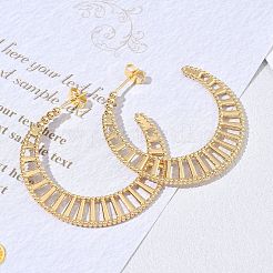 Brass Stud Earrings for Women&nbsp;KK-CBA4112-05G