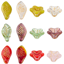 60Pcs 2 Styles Transparent Glass Beads&nbsp;GLAA-SC0002-96