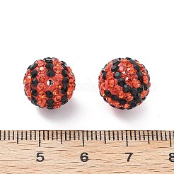 樹脂粘土ラインストーンビーズ  ツートン  パヴェボールディスコビーズ  ラウンド  バスケットボール  ヒヤシンス  12mm  穴：1.4mm&nbsp;PORC-A027-01B