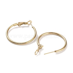 リング 304 ステンレススチール フープ イヤリング 女性用 男性用  ゴールドカラー  12ゲージ  35x2mm  ピン：0.6mm&nbsp;EJEW-B049-02C-G
