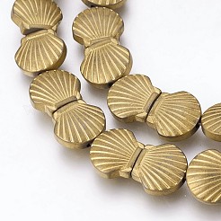 Electroplated Non-magnetic Synthetic Hematite Beads Strands&nbsp;G-P392-T10