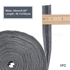 綿のリボン  衣類飾りアクセサリー  グレー  1インチ（24mm）  45.7 M /袋&nbsp;OCOR-WH0063-41