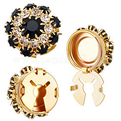 5Pcs Brass Rhinestone Cufflinks&nbsp;FIND-CY0001-63G