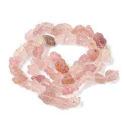 Raw Rough Natural Strawberry Quartz Beads Strands&nbsp;G-M453-C07