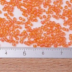 MIYUKIデリカビーズ  シリンダー  日本製シードビーズ  11/0  （db0855)マット透明オレンジab  1.3x1.6mm  穴：0.8mm  約10000個/袋  50 G /袋&nbsp;SEED-X0054-DB0855