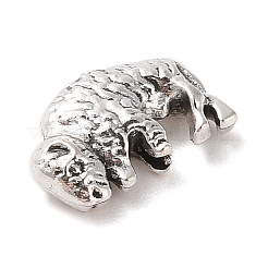 チベット風合金ビーズ  カドミウムフリー＆鉛フリー  アンティークシルバー  恐竜  10x16x4.5mm  穴：1.6mm  約471個/1000g&nbsp;FIND-C060-35A-AS