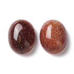 合成ゴールドストーン金砂石カボション  オーバル  9x7x4mm&nbsp;G-C081-01