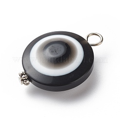 Transparent Evil Eye Resin Pendants&nbsp;PALLOY-JF01847-01