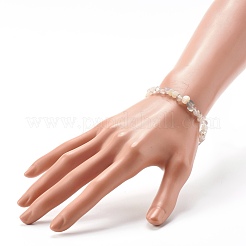 Natural Grey Agate Chip Beads Bracelet for Girl Women&nbsp;BJEW-JB06748-08