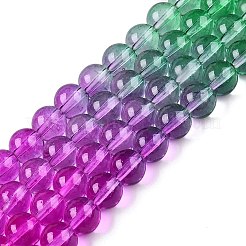 Baking Paint Transparent Glass Beads&nbsp;DGLA-M001-8mm-06
