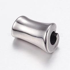 変色しにくい304ステンレススチールビーズ  ステンレス鋼色  15x9.3mm  穴：3.7mm&nbsp;STAS-P173-140