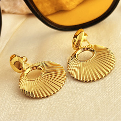 304 Stainless Steel Stud Dangle Earrings&nbsp;WG6394A-01
