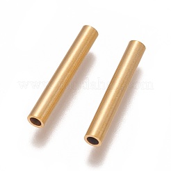 イオンプレーティング（IP）304ステンレス鋼チューブビーズ  ゴールドカラー  20x3mm  穴：1.8mm&nbsp;STAS-L216-23A-G