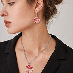 セラミック粘土水転写紙  釉下転写デカール  DIY イヤリングペンダントヘアクリップ用  レインボー  カラフル  147x105x0.2mm  4個/セット&nbsp;DIY-BC0015-31A