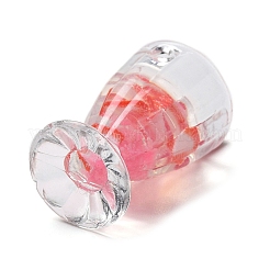 ルミナス透明レジンペンダント  フルーツドリンクのチャーム  苺  30.5x16mm  穴：1.8mm&nbsp;CRES-F026-01C