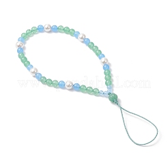 Natural & Dyed Malaysia Jade Mobile Straps&nbsp;HJEW-JM03426-03