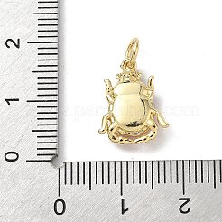 昆虫をテーマにした真鍮エナメルペンダント  ラックめっき  カドミウムフリー＆鉛フリー  長持ちメッキ  丸カン付き  18KGP本金メッキ  てんとう虫  14.5x11.5x4mm  穴：3.5mm&nbsp;KK-B155-01B-01G