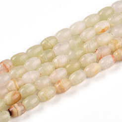 Natural Green Banded Calcite(Afghan Jade) Beads Strands&nbsp;G-N346-02A-12