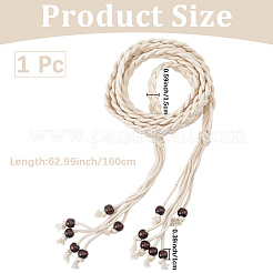 1Pc Ethnic Style Cotton Cord Braided Rope Tie Belts&nbsp;AJEW-CP0010-71B