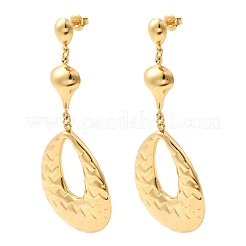 304 Stainless Steel Teardrop Dangle Stud Earrings&nbsp;EJEW-P329-07G
