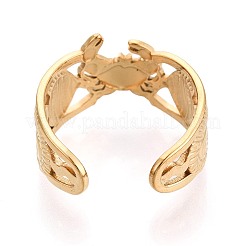 Ion Plating(IP) 304 Stainless Steel Cuff Open Rings for Women&nbsp;RJEW-N052-17G