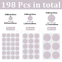 198Pcs 3 Styles Round Felt Furniture Pads&nbsp;AJEW-GF0013-26B