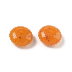 アクリル天然石風ビーズ  ロンデル  ツートン  ダークオレンジ  13~15.5x6~7.5mm  穴：1.8mm  約657個/500g&nbsp;MACR-K359-65K