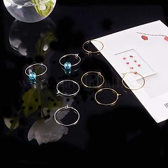 Brass Wine Glass Charm Rings/Hoop Earrings&nbsp;KK-PH0001-08