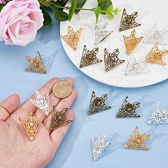 6Pairs 3 Colors Triangle Alloy Lapel Pins&nbsp;JEWB-DC0001-29