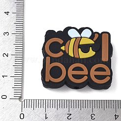 Bees Themed Food Grade Eco-Friendly Silicone Focal Beads&nbsp;SIL-L008-02D