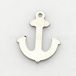 変色防止アンカー 201 ステンレススチール チャーム ペンダント  ステンレス鋼色  16x13x1mm  穴：1mm&nbsp;STAS-N047-02