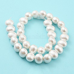 Natural Wrinkle Shell Beads Strands&nbsp;SHEL-F008-02
