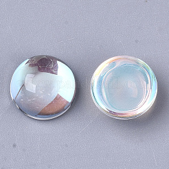 クリアガラスカボション  ABカラーメッキ  半円/ドーム  クリアAB  10x5mm&nbsp;EGLA-N004-03A-01